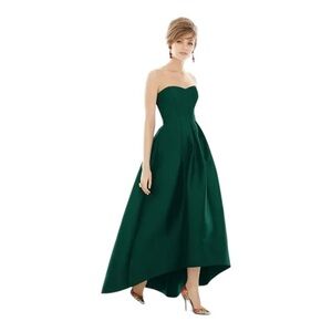 ALFRED  SUNG Strapless High Low Maxi Dress